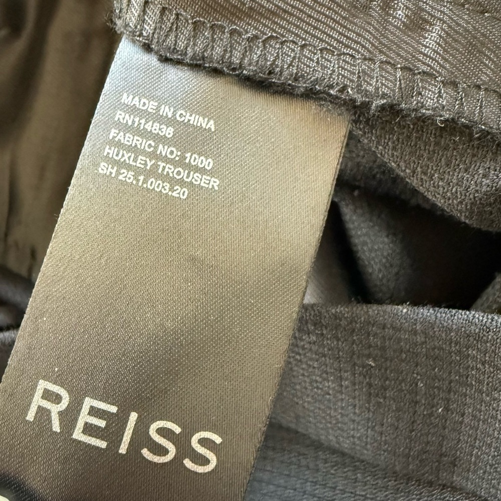 REISS Huxley Trouser Pants Black Slim-Leg Business Casual Women’s Size 4 - Picture 12 of 13